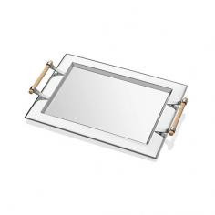 CHROMIUM GOLD HANDLE TRAY 45*35